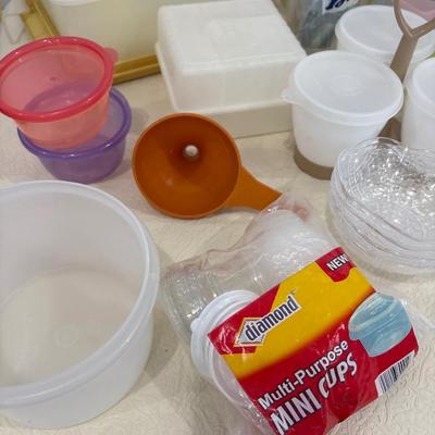 Tupperware and plastic items