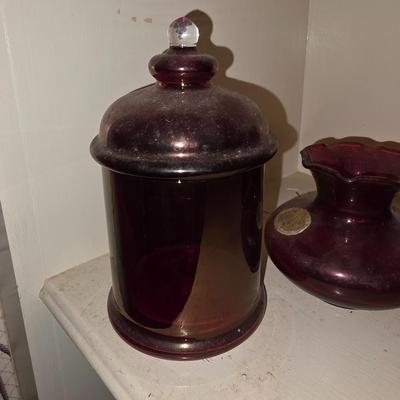 Royal ruby glass set