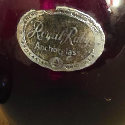Royal ruby glass set