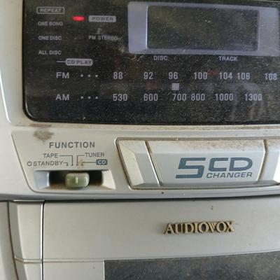 Working - but not pretty - Audiovox 5-CD Home Stereo System with Speakers