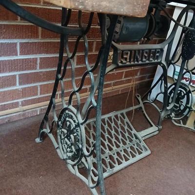 Singer Treadle Sewing Machine in Cabinet
