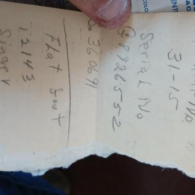 Singer Treadle Sewing Machine in Cabinet