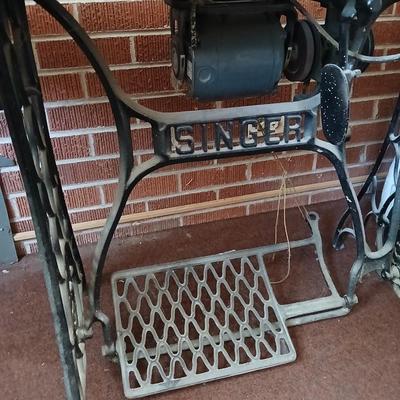 Singer Treadle Sewing Machine in Cabinet