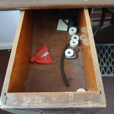 Singer Treadle Sewing Machine in Cabinet