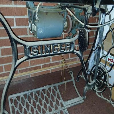 Singer Treadle Sewing Machine in Cabinet
