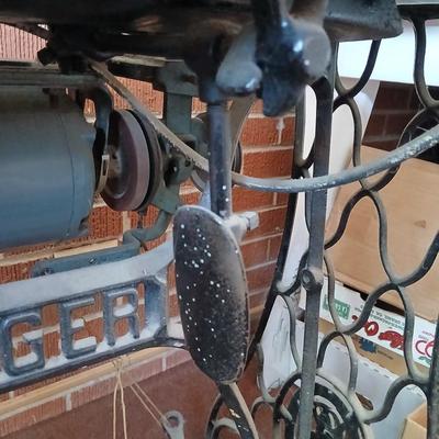 Singer Treadle Sewing Machine in Cabinet