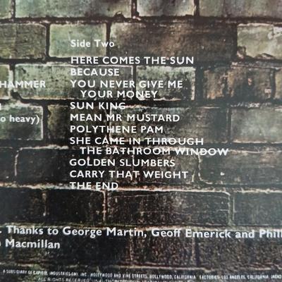 The Beatles – Abbey Road (Back Cover, Vinyl LP)