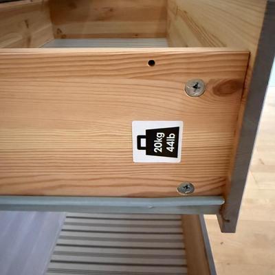 Gray Three Drawer Dresser (LE-BM)