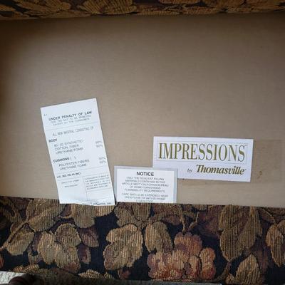 Thomasville Upholstered Chair and Ottoman (BR3-KD)