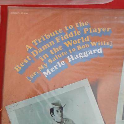 3 Vintage Outlaw Country Vinyl Records – Willie Nelson, Waylon Jennings, Merle Haggard