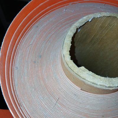 Large Roll of Orange Textured Vinyl Upholstery Fabric