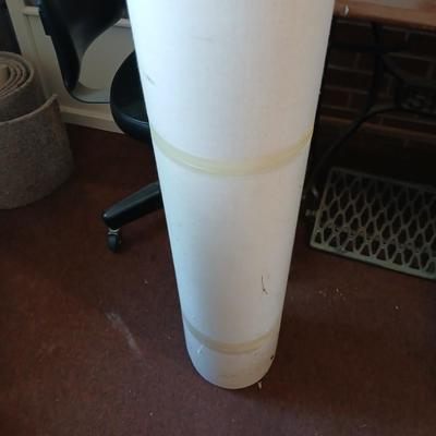 Large Roll of Orange Textured Vinyl Upholstery Fabric