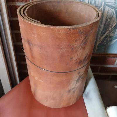 Upholstery and Crafting Materials – Scraps of Vinyl, and small roll of leather