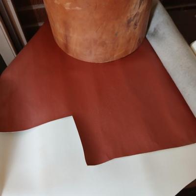 Upholstery and Crafting Materials – Scraps of Vinyl, and small roll of leather