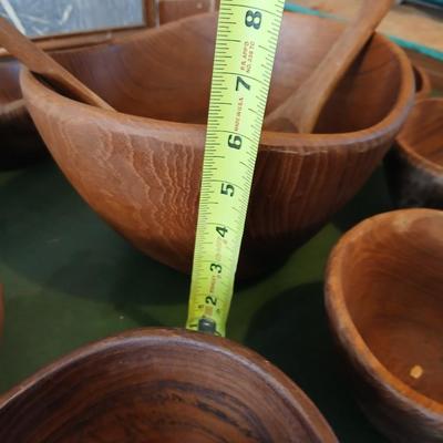 Kalmar Teak Wood Salad Bowl Set – Made in Thailand (9-Piece)