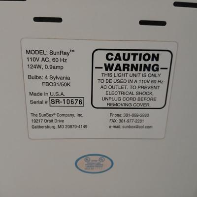 SunBox SunRay™ Light Therapy Unit on Rolling Stand – Model SR-10676