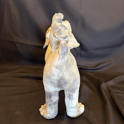 Dog and Friend Sculpture by Aletha Rector (LE-BM)