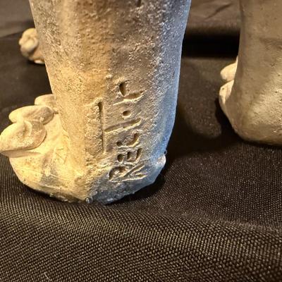 Dog and Friend Sculpture by Aletha Rector (LE-BM)