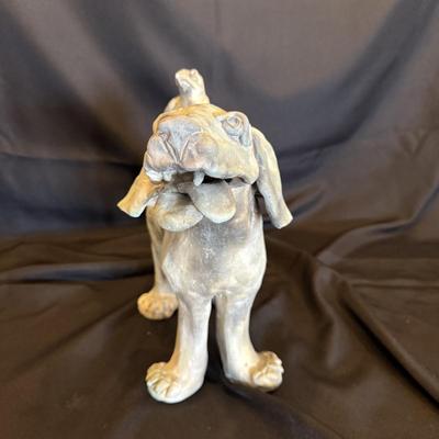 Dog and Friend Sculpture by Aletha Rector (LE-BM)