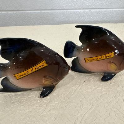 Vintage fish S&P shakers plus wood puzzle