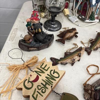 Christmas village pieces and more decor