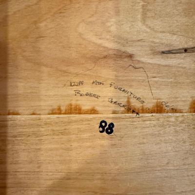 Artisan Signed, Mixed Wood, Pencil-Legged Table (LE-BM)