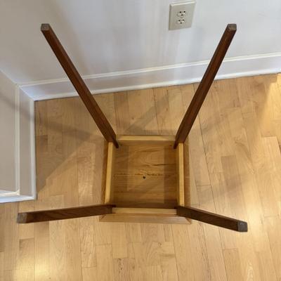 Artisan Signed, Mixed Wood, Pencil-Legged Table (LE-BM)