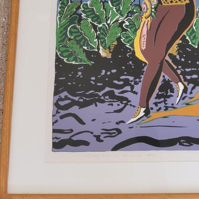 Pencil Signed "Man a Dancing" Wall Art Print (BR2-EL)