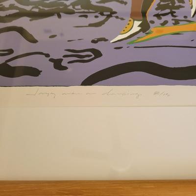 Pencil Signed "Man a Dancing" Wall Art Print (BR2-EL)