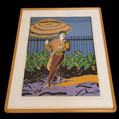 Pencil Signed "Man a Dancing" Wall Art Print (BR2-EL)