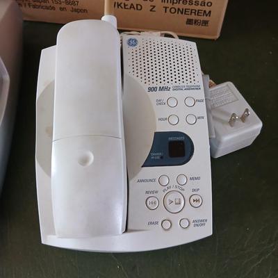 Office Electronics Lot – Canon Calculator, GE Cordless Phone & Panasonic Toner