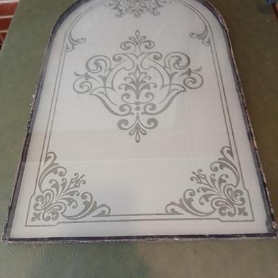 Arched Glass Decorative Panel – 38" x 23" x 1.25"