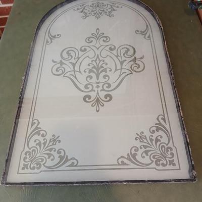 Arched Glass Decorative Panel – 38" x 23" x 1.25"