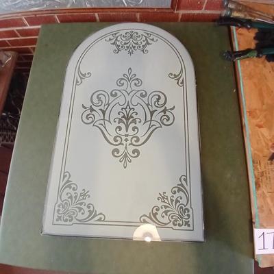 Arched Glass Decorative Panel – 38" x 23" x 1.25"