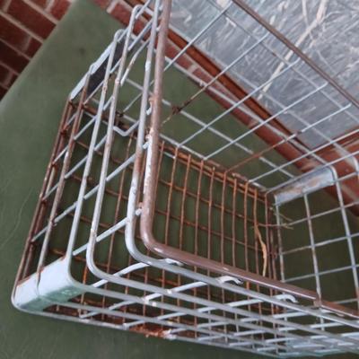 Vintage Industrial Basket & Galvanized Coal Scuttle Lot