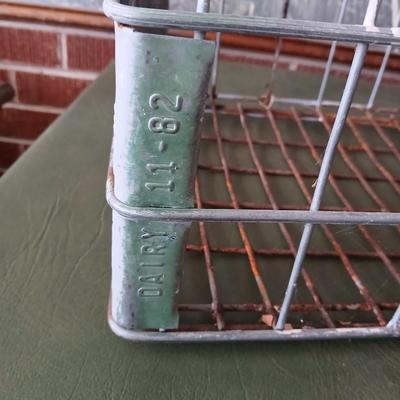 Vintage Industrial Basket & Galvanized Coal Scuttle Lot