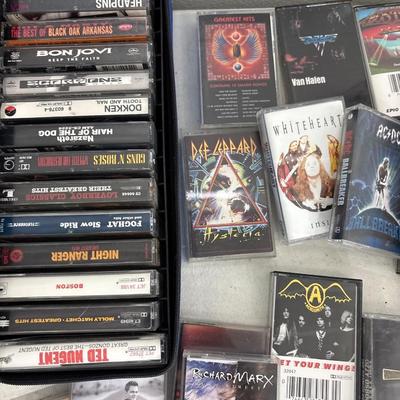 Vintage 70s and 80s cassettes plus tote