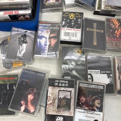 Vintage 70s and 80s cassettes plus tote