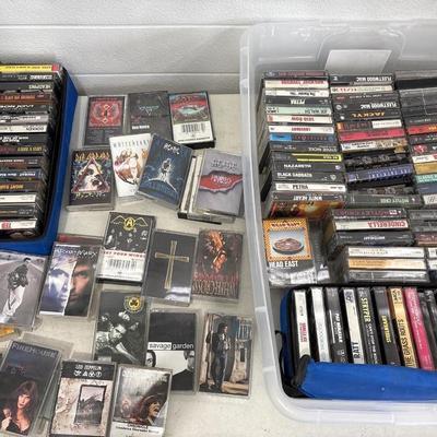 Vintage 70s and 80s cassettes plus tote