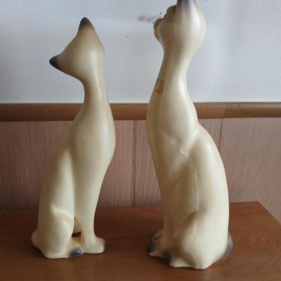 Vintage Mid-Century Siamese Cat Figurines – Japan, Tall Pair