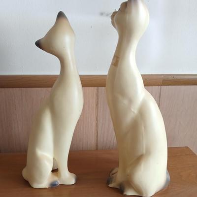 Vintage Mid-Century Siamese Cat Figurines – Japan, Tall Pair