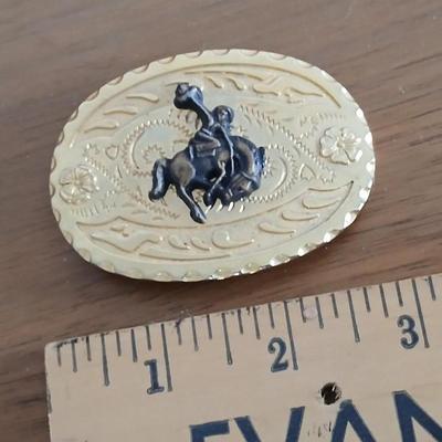 Decorative Keepsake Box / Jewlery box with 2 Belt Buckles – Western & Safety Award and a pocketknife