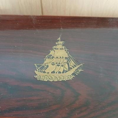 Vintage Decor Lot – Clocks, Cigar Box, English Leather Gift Set wooden box & More