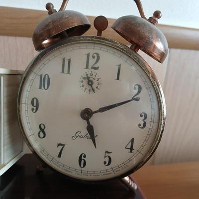 Vintage Decor Lot – Clocks, Cigar Box, English Leather Gift Set wooden box & More