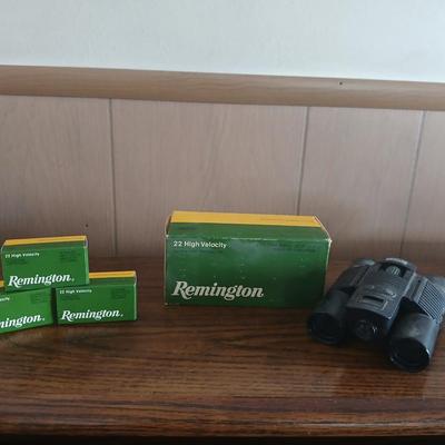 Bushnell Binoculars & Remington .22 Ammo Bundle