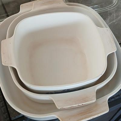 Vintage CorningWare Blue Cornflower Casserole Dish Set – 3 Pieces with Lids