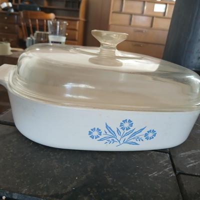 Vintage CorningWare Blue Cornflower Casserole Dish Set – 3 Pieces with Lids