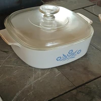 Vintage CorningWare Blue Cornflower Casserole Dish Set – 3 Pieces with Lids