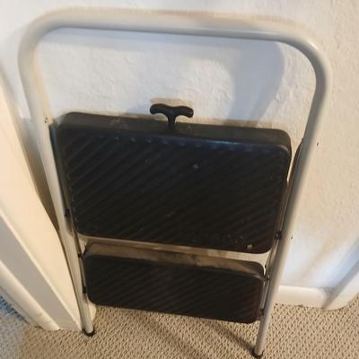 Vintage Bissell Sweeper & Folding Step Stool Lot