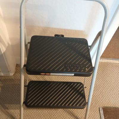 Vintage Bissell Sweeper & Folding Step Stool Lot